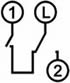 выключатель 2-клавишный Systeme Electric серии ArtGallery для жалюзи - схема подключения
