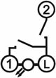 выключатель 2-клавишный Systeme Electric серии ArtGallery с подсветкой - схема подключения