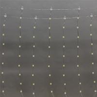 Гирлянда занавес 3*2м теплый белый 200свд с контроллером IP20 прозрачный провод роса катушка ДУ+USB