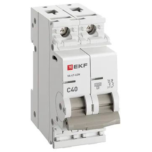 Автомат 2Р 40А C 4,5кА ВА47-63N EKF PROxima
