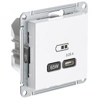 AtlasDesign белый розетка USB скрытая 1-ая тип-C 65Вт