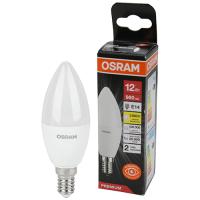 Лампа свеча свд Е14 12Вт 3000К 960лм B39 матовая Osram LED Value black