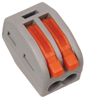 Клемма 2*4,0мм2 с рычажком серый IEK 50шт