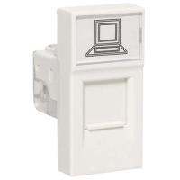 С-лайн белый розетка RJ45 кабель-канал 1-ая 1мод EKF
