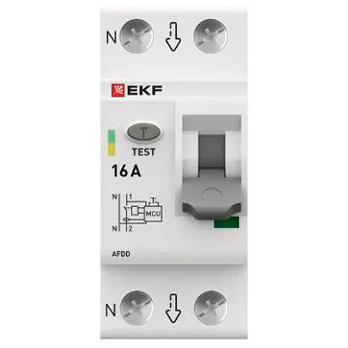 Устройство защиты от дугового пробоя (УЗДП) 1P+N 16А EKF PROxima afdd-2-16-pro