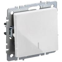 Брайт белый переключатель 1кл с подсветкой скрытая 10А IP20 