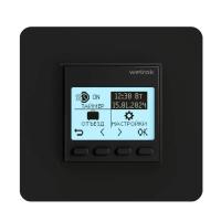 Терморегулятор теплого пола скрытая 16А программируемый черный Welrok 