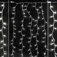 Гирлянда занавес 1,5*1,5м белый 368свд IP20 прозрачный провод (до 8мод)