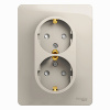 Глосса молочный розетка скрытая 2-мест заземление шторки IP20 