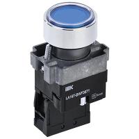 Кнопка LA167-BWF3671 22мм 1НО с подсвет. синяя