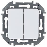 Инспириа белый выключатель 2кл скрытая 10А IP20 