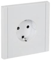 Фортепиано белый механизм розетки скрытая 1-мест заземление шторки IP20 