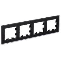 Атлас рамка скрытая 4-ая черный универсально матовое стекло