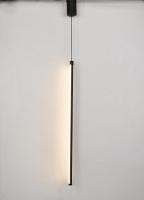 Светильник подвес свд 17Вт 3000К 855лм черный линейный вертикальный 