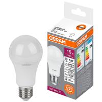 Лампа свд 220В E27 15Вт 4000К 1200лм стандарт A60 матовая Osram LED Value аналог 707110,707111