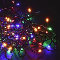 Гирлянда нить 10м RGB 100свд с контроллером IP20 зеленый провод 8реж