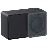 Атлас Профи антрацит блок Р+В1кл открытая горизонтально IP54 