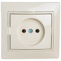 Мира бежевый розетка скрытая 1-мест IP20 