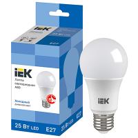 Лампа свд 220В Е27 25Вт 6500К 2500лм стандарт А80 матовая IEK 