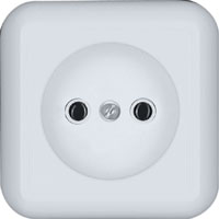 Аннет белый розетка скрытая 1-мест IP20 