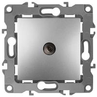 ЭРА12 алюминий розетка TV оконечная скрытая 1-ая 