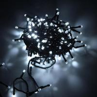 Гирлянда нить 12м белый 120свд с контроллером IP20 зеленый провод 8 режимов