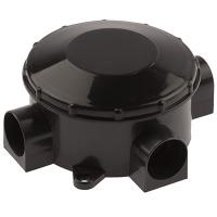 Коробка 70*30 круг черный IP42 с 3 входами