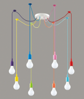 Светильник подвесной (люстра) 8*60Вт Е27 цветной Паук