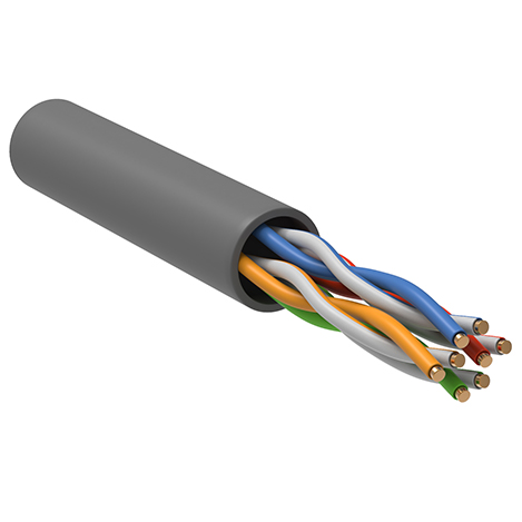 UTP 4*2*0,5 Cat5e серый (ПВХ) кабель внутренний коробка(305м)24AWG РЕЕСТР РПП GENERICA (IEK)