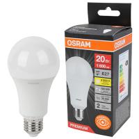 Лампа свд 220В Е27 20Вт 3000К 1600лм стандарт A70 матовая Osram LED Value black
