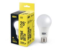 Лампа свд Е27 25Вт 3000К 2500лм стандарт А80 матовая  IEK