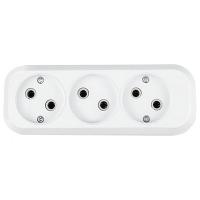 Колодка 3-мест 10А белый пластик IP20 IN HOME 