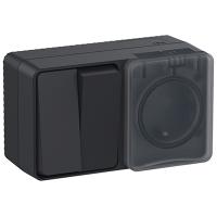 AtlasDesign Profi54 антрацит блок Р+В2кл открытая горизонтально IP54 