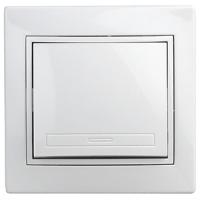 Плано белый выключатель 1кл скрытая 10А IP20 