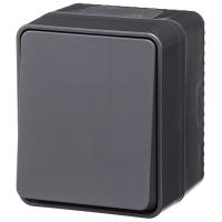 AtlasDesign Profi54 антрацит выключатель кнопочный 1кл открытая 10А IP54 