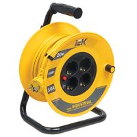 Удлинитель 4-мест 20м ПВС 3*1 желтый катушка IP20 IEK 