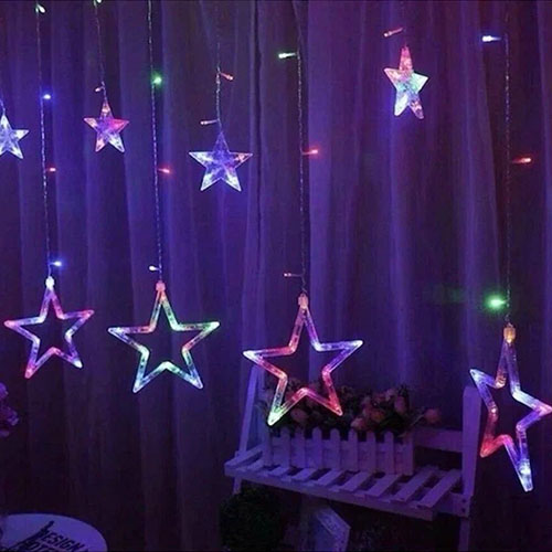 Гирлянда занавес 2*1м мульти 138свд с контроллером IP20 прозрачный провод 8 режимов