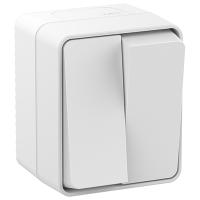 AtlasDesign Profi54 белый выключатель 2кл открытая 10А IP54 
