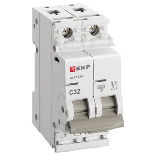 Автомат 2Р 32А C 4,5кА ВА47-63N EKF PROxima 