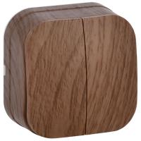 Глори дуб выключатель 2кл открытая 10А IP20