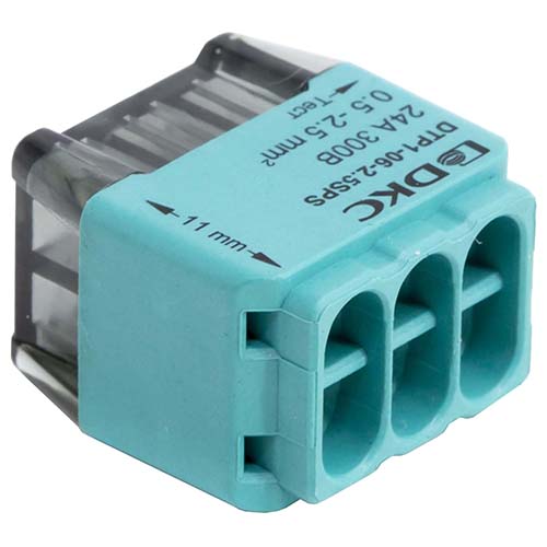 Клемма 6*2,5мм2 компактная синий DKC 2 шт