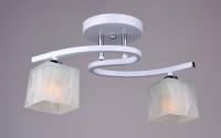 Светильник потолочный (люстра) 2*40Вт E27 белый/хром