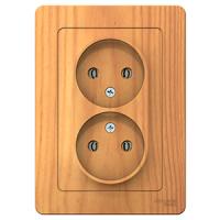 Бланка ясень розетка скрытая 2-мест IP20 