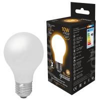 Лампа свд 220В Е27 10Вт 2700К 820лм стандарт A60 матовая филамент Gauss 