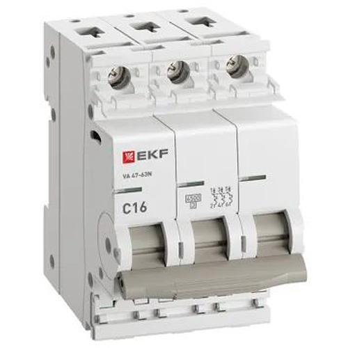 Автомат 3Р 16А C 4,5кА ВА47-63N EKF PROxima