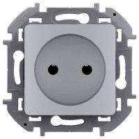 Инспириа алюминий розетка скрытая 1-мест IP20 