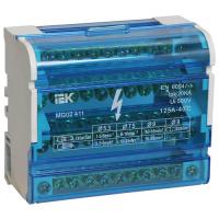 Шина нулевая 4*11 11групп в корпусе (кросс-модуль) на DIN-рейку/монтажную панель IEK 