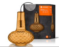 Светильник подвесной (люстра) 1*60Вт E27 черный/золото/прозрачный 