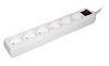 Удлинитель 5-мест 1,5м ПВС 3*1 белый выкл 2*USB IEK  