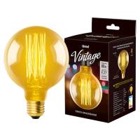 Лампа накаливания E27 60Вт 360лм шарG95 винтаж Uniel GOLDEN